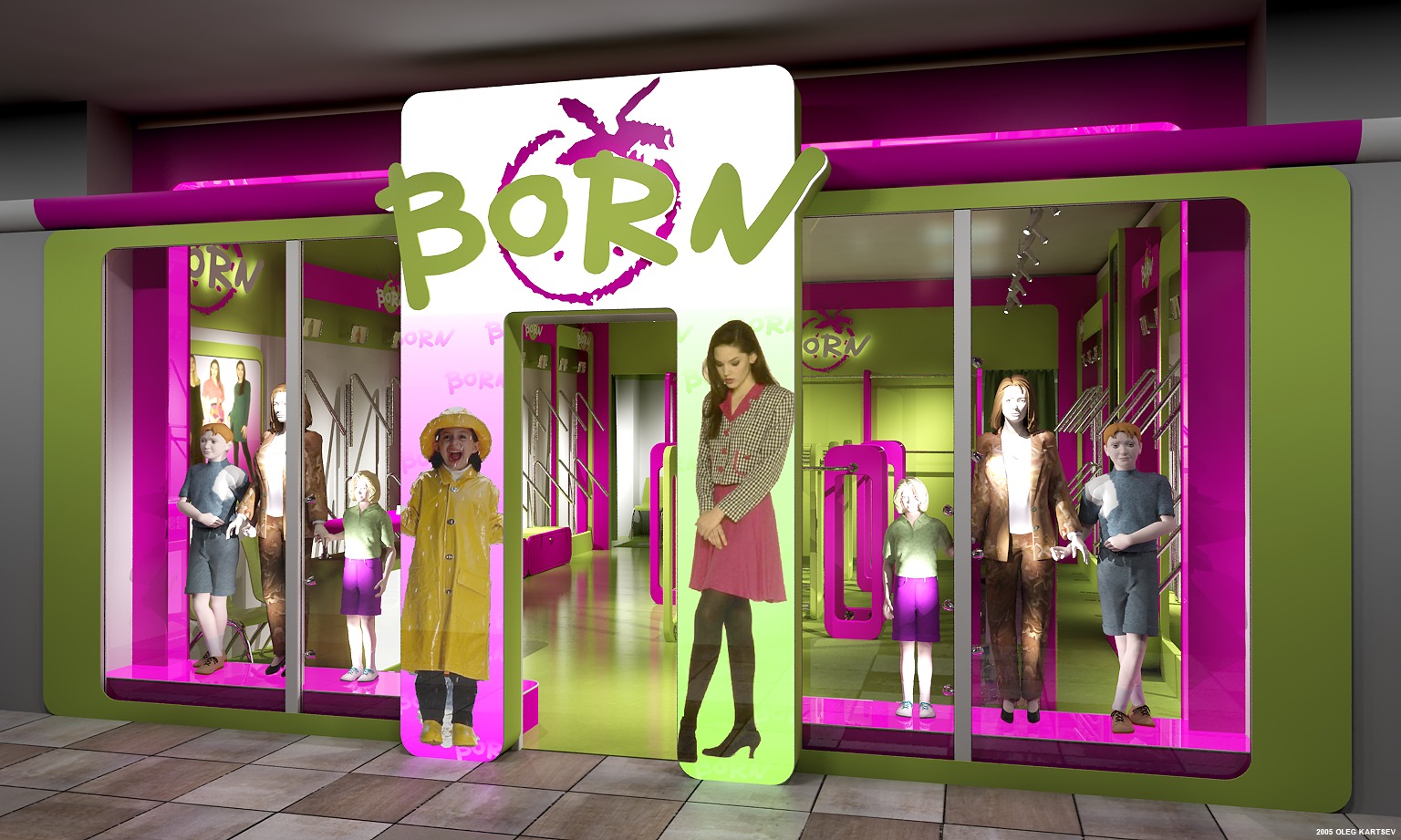 Магазин "Born" Мастер-проект магазинов детской одежды.